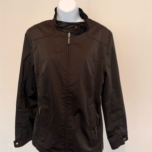 Weatherproof Garment Co Black Lightweight Jacket Zip Front Coat Women’s M